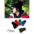 SLIM&FIT - Pompom-Accent Cable-Knit Beanie