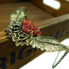 Fit-to-Kill - Rose Angel And Heart Necklace -Copper
