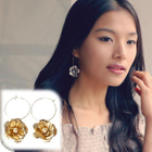IPRAVS - Rosette-Accent Hoop Earrings