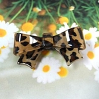 Angelove - Leopard-Print Bow Hair Pin
