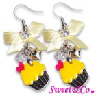 Sweet & Co. - Sweet&Co Ribbon Mini Cupcake Crystal Earrings