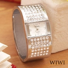 WIWI - Rhinestone-Accent Stainless Steel Watch