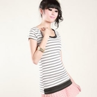 ZOO - Inset Top Striped T-Shirt