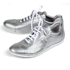 Purplow - All-Over Punched Point Sneakers Silver