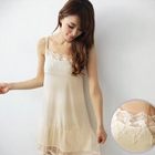 OrangeBear - Lace-Trim Slipdress