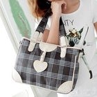 PG Beauty - Heart-Accent Plaid Tote