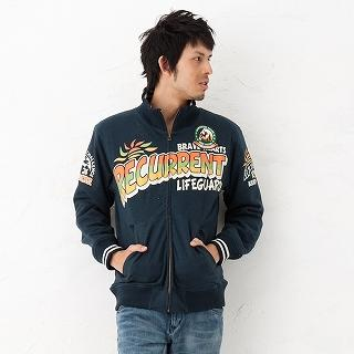 'Recurrent Life Guard' Print Zip Jacket
