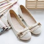 Smoothie - Ribbon-Accent Striped Flats