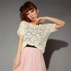 Click Japan - Short Sleeve Crochet Top