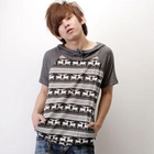 SeventyAge - Hooded Patterned Top