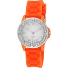 Collezio - Rhinestone-Detail Jelly Strap Watch
