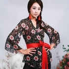 Nabi - Flower-Print Kimono Sleeve Tie-Waist Blouse