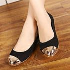 Nongli - Metallic Toe-Cap Flats