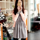 Ando Store - Drawstring-Waist Pintuck Shirt