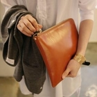 midnightCOCO - Faux-Leather Zip Clutch