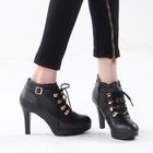 SARAH - Lace-Up Platform Ankle Boots