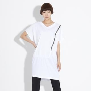 Dolman Sleeve Zip-Accent Dress
