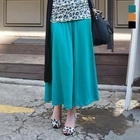 J-ANN - Elasticized Waist A-Line Skirt