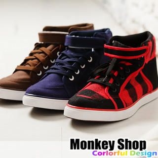 High-Top Lace-Up Sneakers
