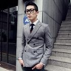 MITOSHOP - Double-Breasted Herringbone Blazer