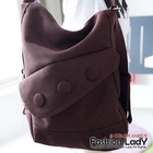 Fashion Lady - 2-Way Faux-Suede Zipped Backpack