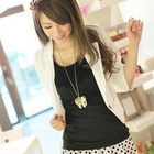 Kiwi Shop - 3/4-Sleeve Cropped Blazer