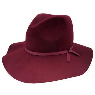 Bow Accent Wide-Brim Fedora