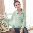 eFashion - Batwing-Sleeve Chiffon Blouse