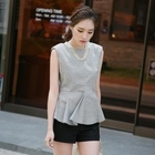 midnightCOCO - Sleeveless Peplum Top