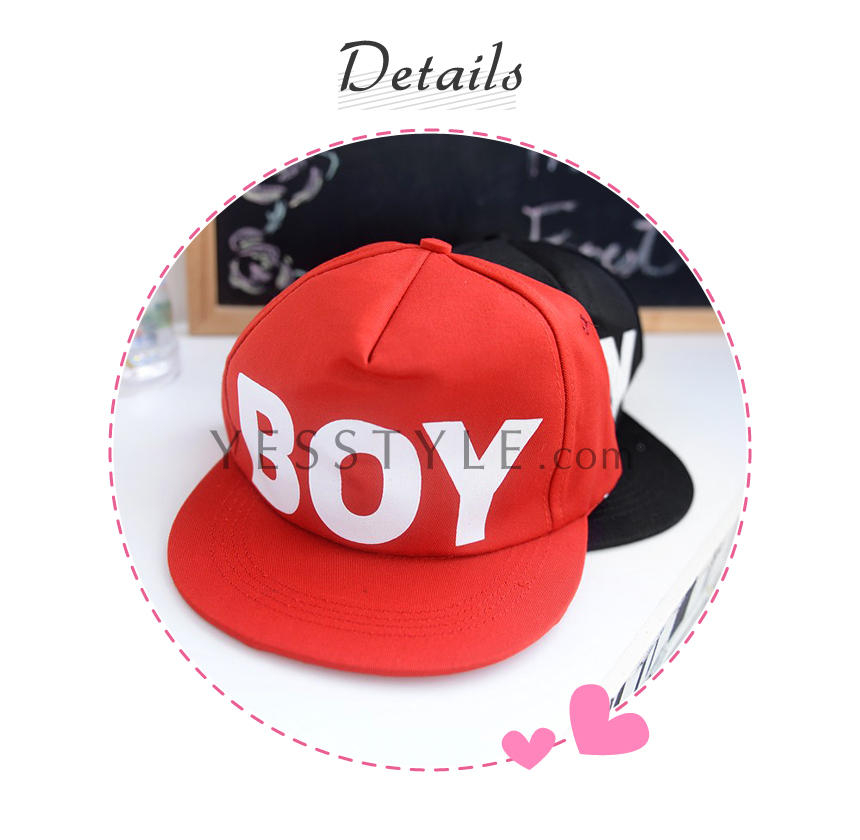 59 Seconds 'Boy' Print Baseball Cap YESSTYLE