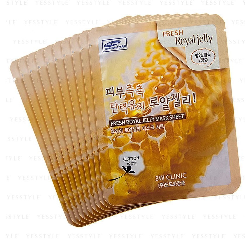 3W Clinic Fresh Royal Jelly Mask Sheet YESSTYLE