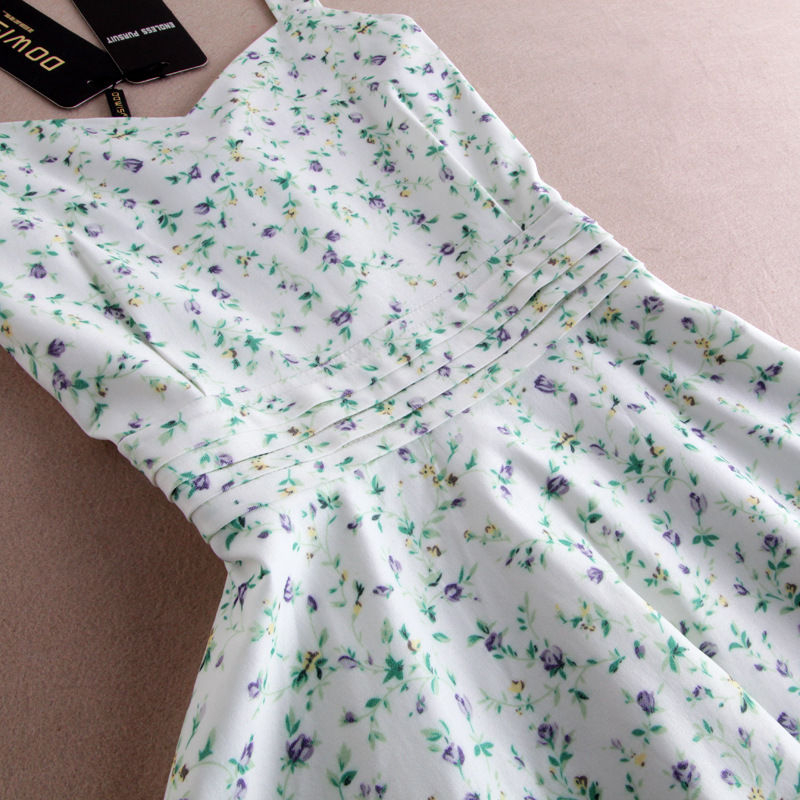 Dowisi Floral Print Sleeveless Dress YESSTYLE