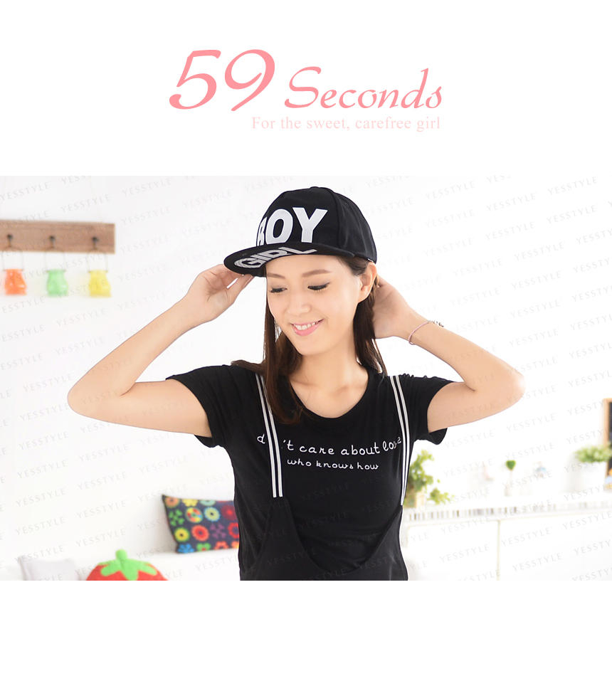 59 Seconds 'Boy' Print Baseball Cap YESSTYLE