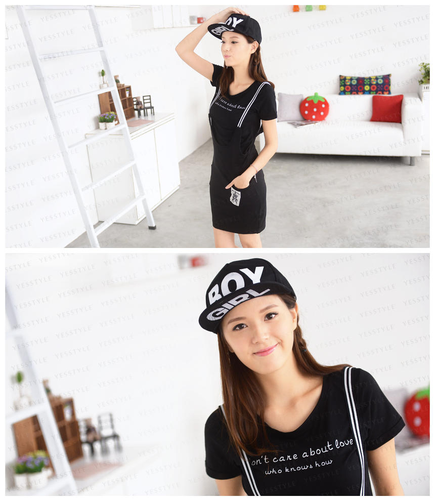 59 Seconds 'Boy' Print Baseball Cap YESSTYLE