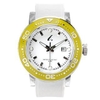 t. watch - Stainless Steel Water Resistant Watch - White/Yellow