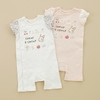 coeur a coeur - "coeur a coeur" Polka Dot Sleeve Side-Snap Romper