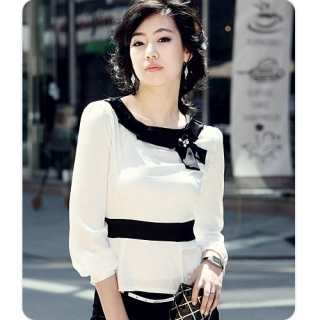 Celli - 3/4 Sleeve Peplum Blouse + Corsage Celli - 3/4 Sleeve Peplum Blouse + Corsage