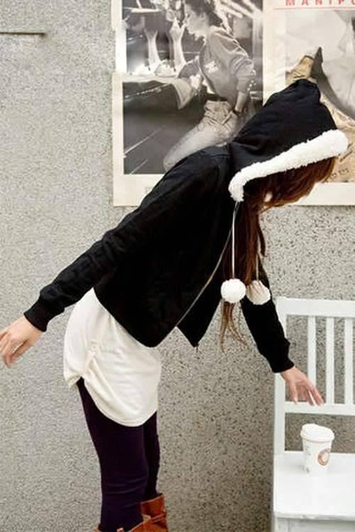YesStyle.com: Women: SHY SHY: Faux Fur Trimmed Short Jacket - Free International Shipping on orders over US$150 from yesstyle.com