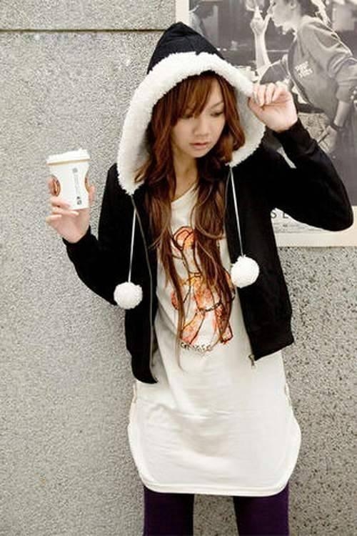 YesStyle.com: Women: SHY SHY: Faux Fur Trimmed Short Jacket - Free International Shipping on orders over US$150 from yesstyle.com