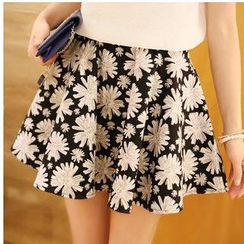 Dora - Sunflower Print A-Line Skirt