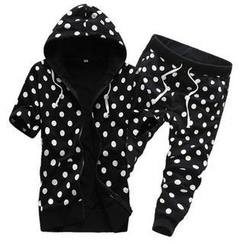 CRYX - Set: Short-Sleeve Dotted Hoodie + Dotted Sweatpants