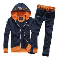 Bay Go Mall - Set: Print Hoodie + Drawstring Sweatpants