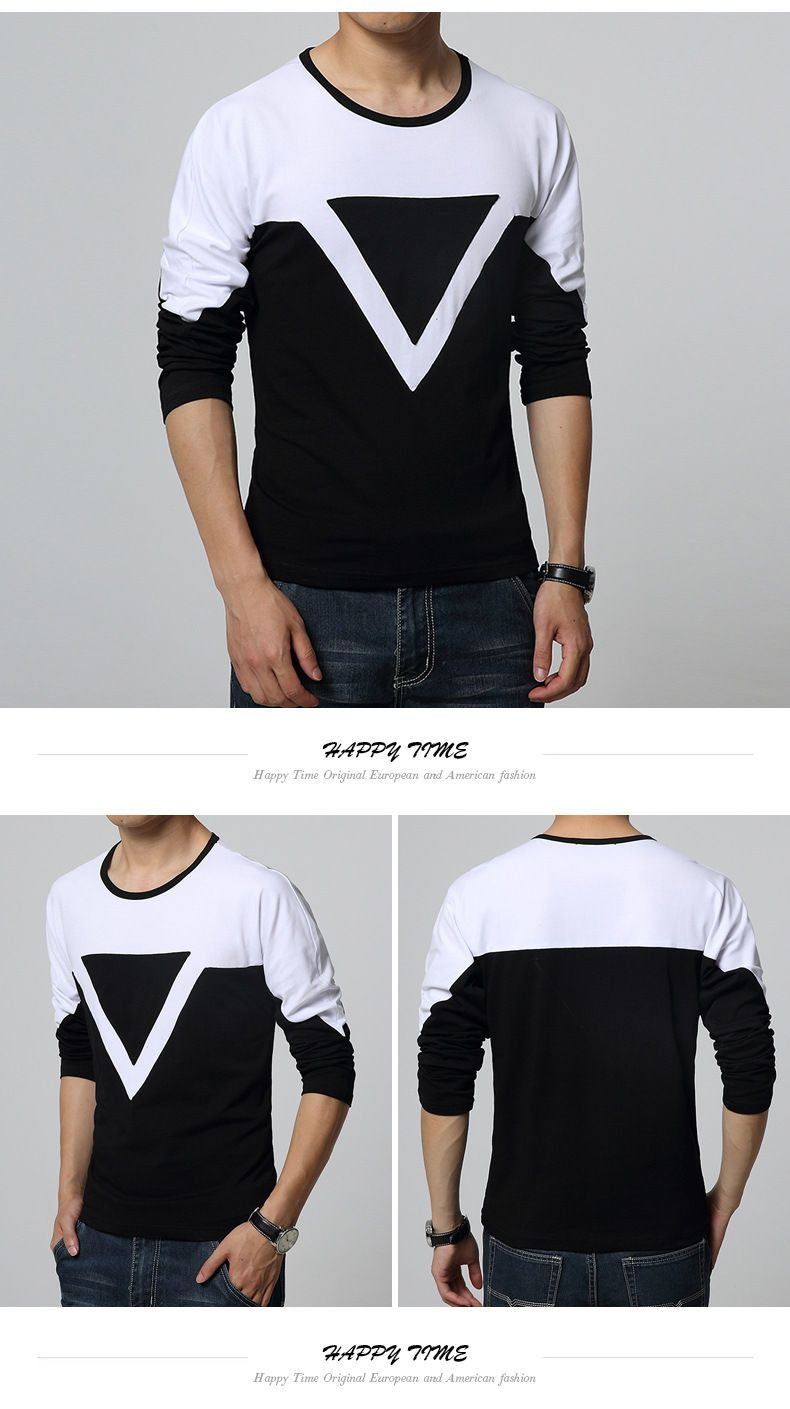 Alvicio Two-Tone Long-Sleeve T-Shirt | YESSTYLE