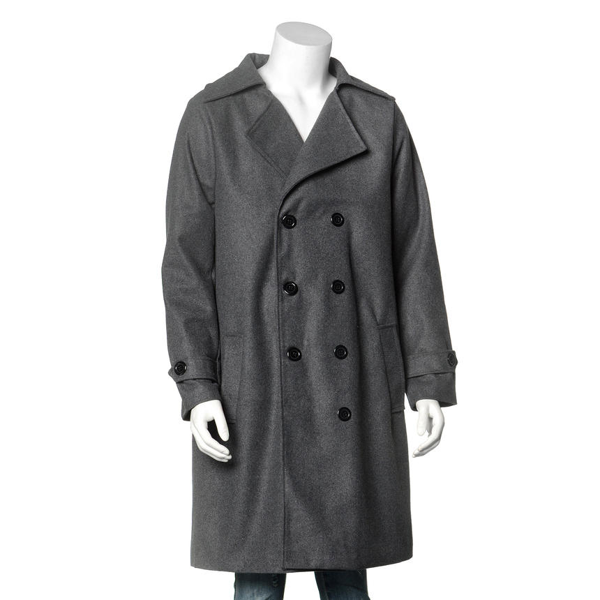 Free Shop Double-Breasted Long Coat | YESSTYLE