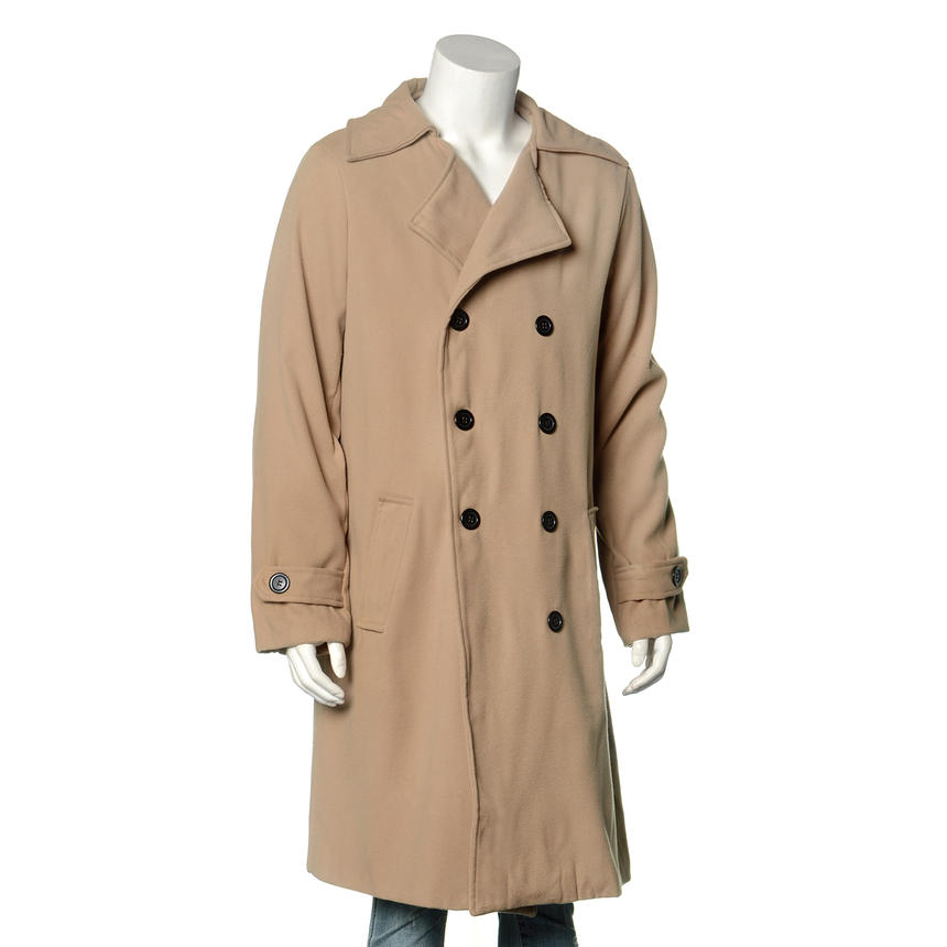 Free Shop Double-Breasted Long Coat | YESSTYLE